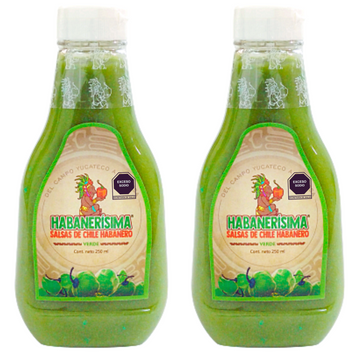 2 Pieces of Green Habanero Chili Sauce 250 Ml
