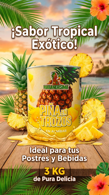 Piña en almíbar en lata 3 kg – Trozos