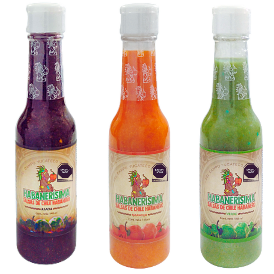 Caja de Salsa De Chile Habanero Habanerísima Surtida De 148 Ml