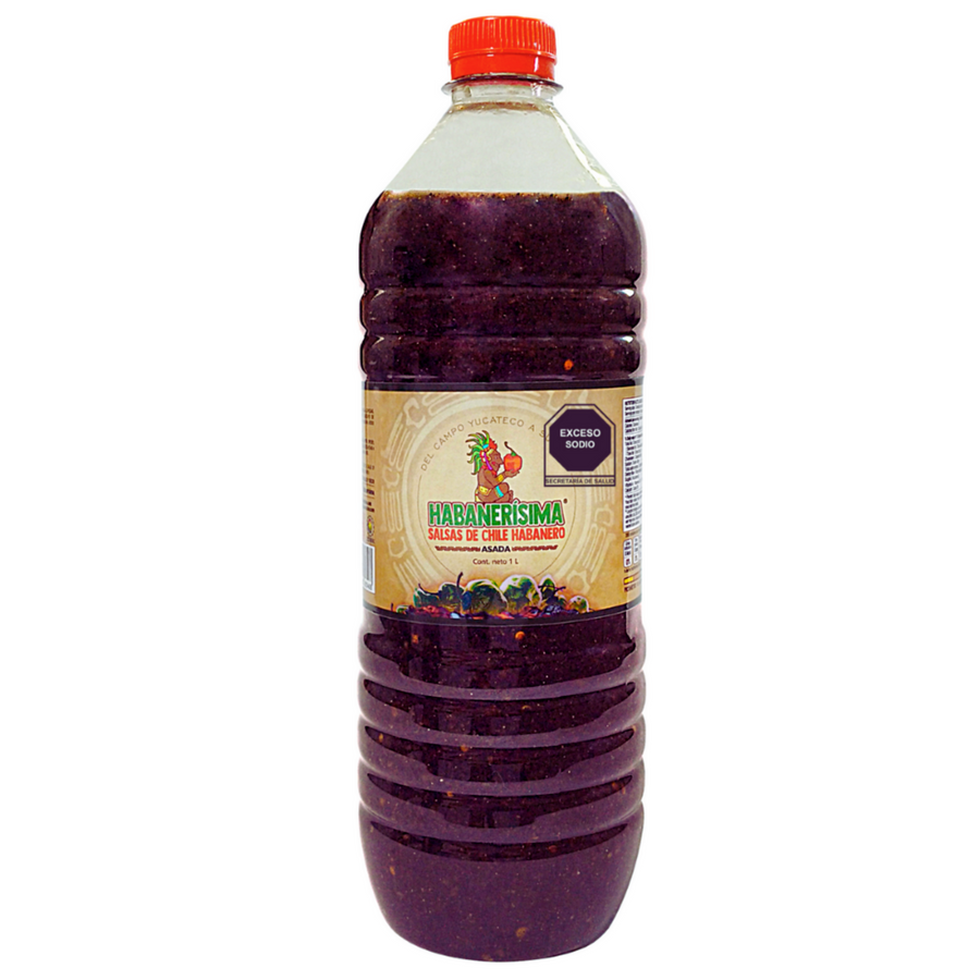 1 Pza de Salsa De Chile Habanero Habanerísima Asada De 1 Lt