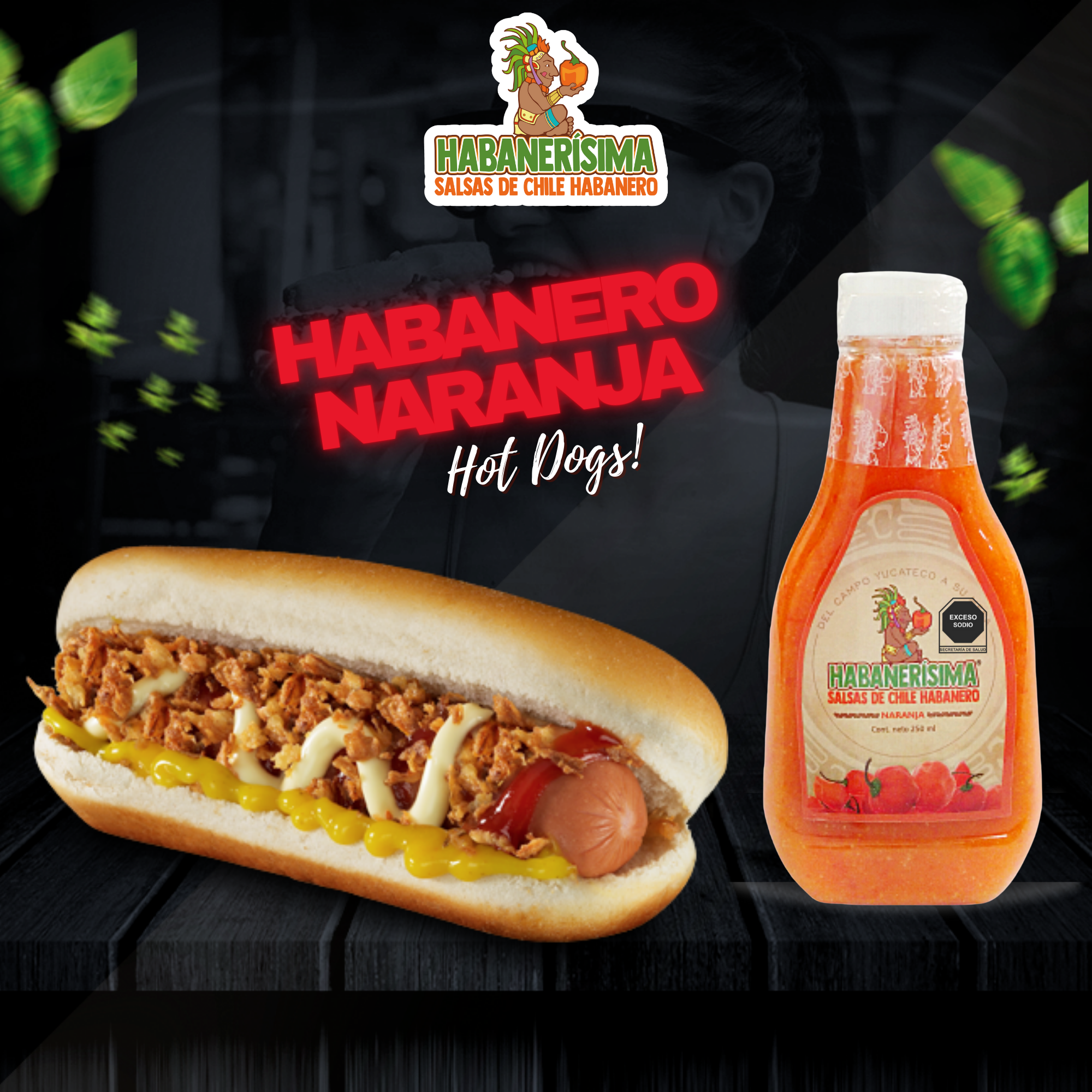 2 Pzas de Salsa De Chile Habanero Habanerísima Naranja De 250 Ml