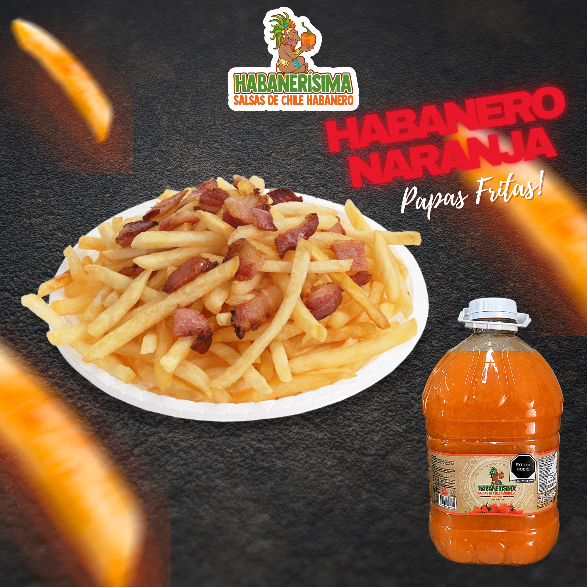 2 Pzas de Salsa De Chile Habanero Habanerísima Galón