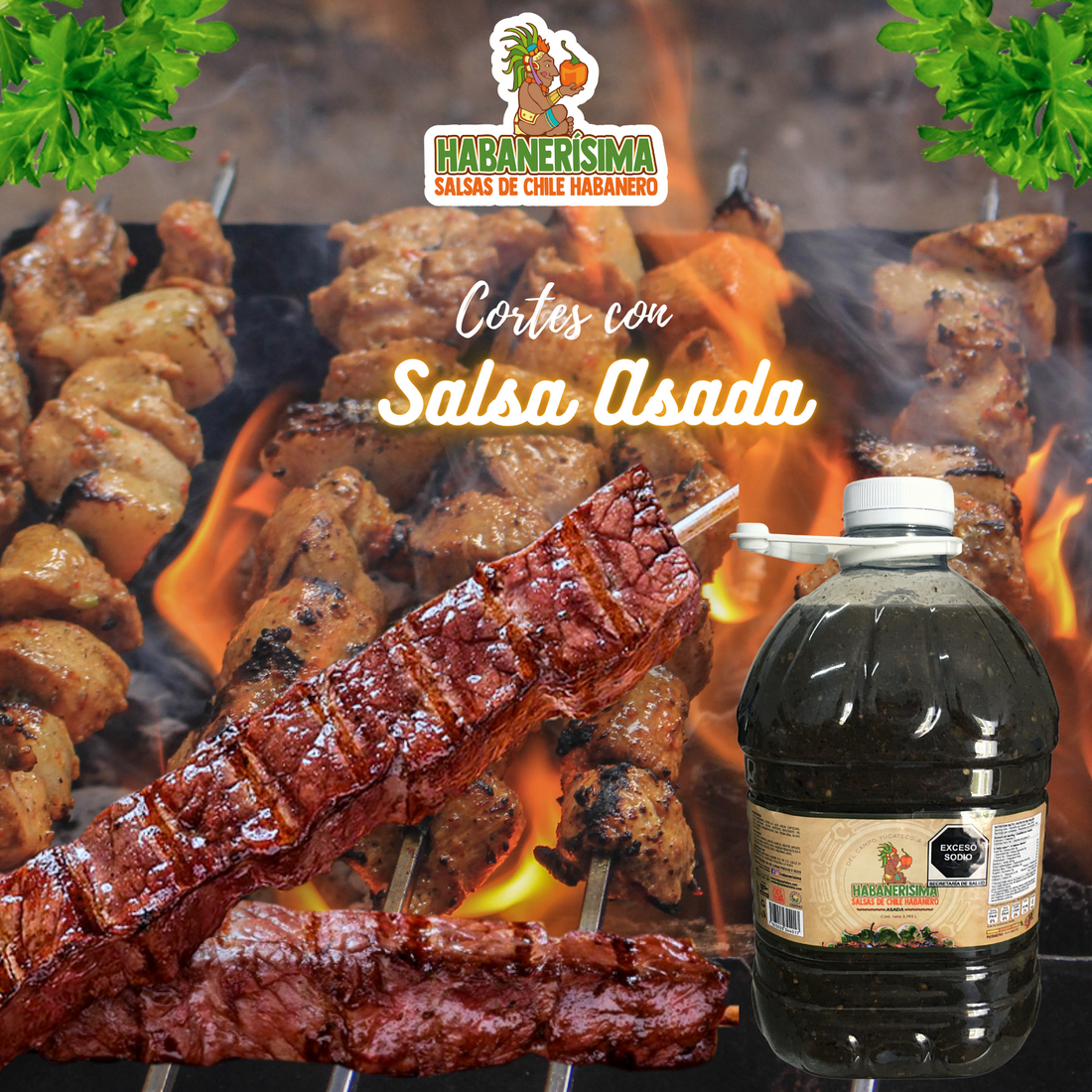 1 Piece of Gallon Habanerísima Roasted Habanero Chile Sauce