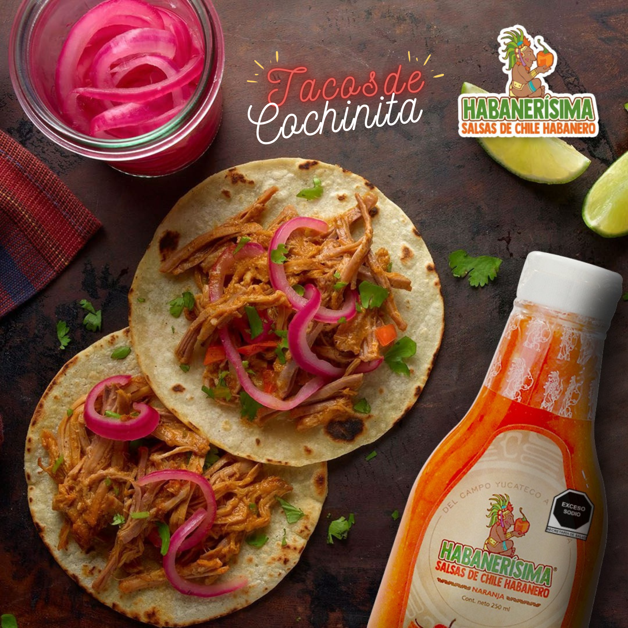 2 Pzas de Salsa De Chile Habanero Habanerísima Naranja De 250 Ml