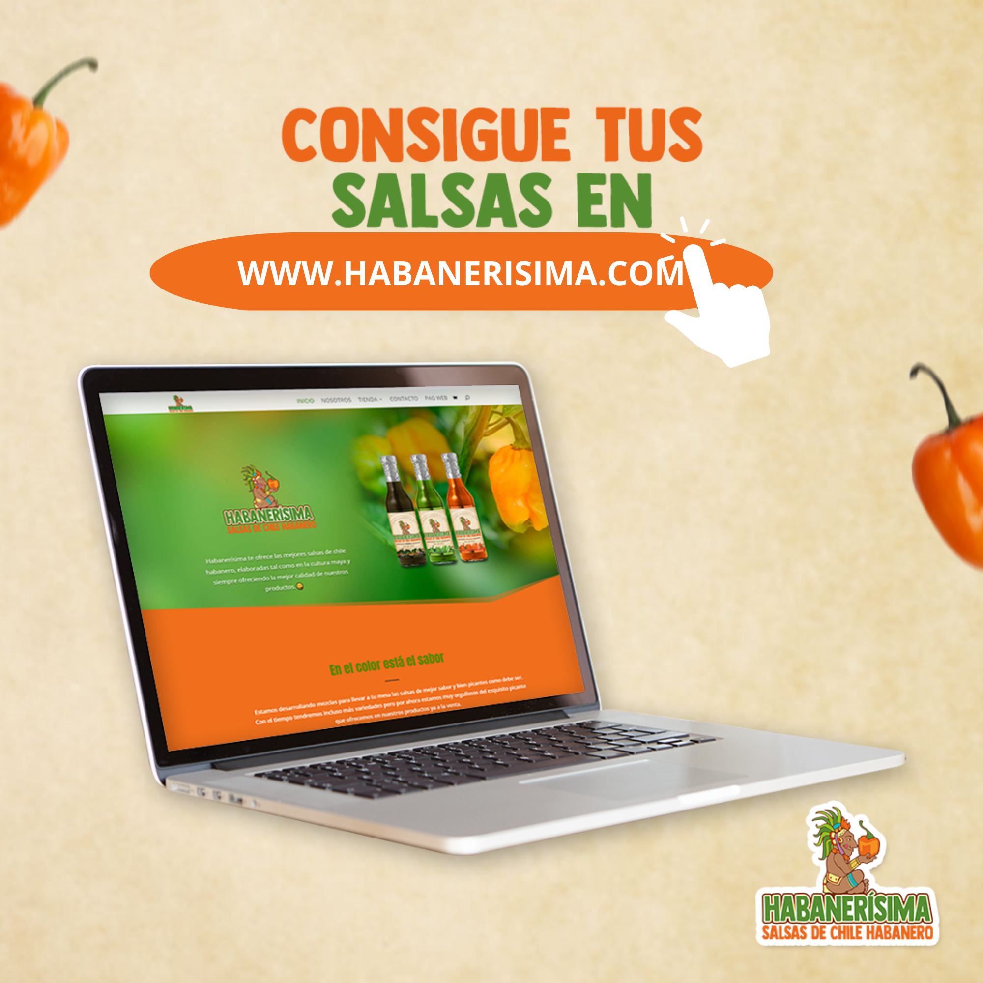 Caja de Salsa De Chile Habanero Habanerísima Surtida De 148 Ml