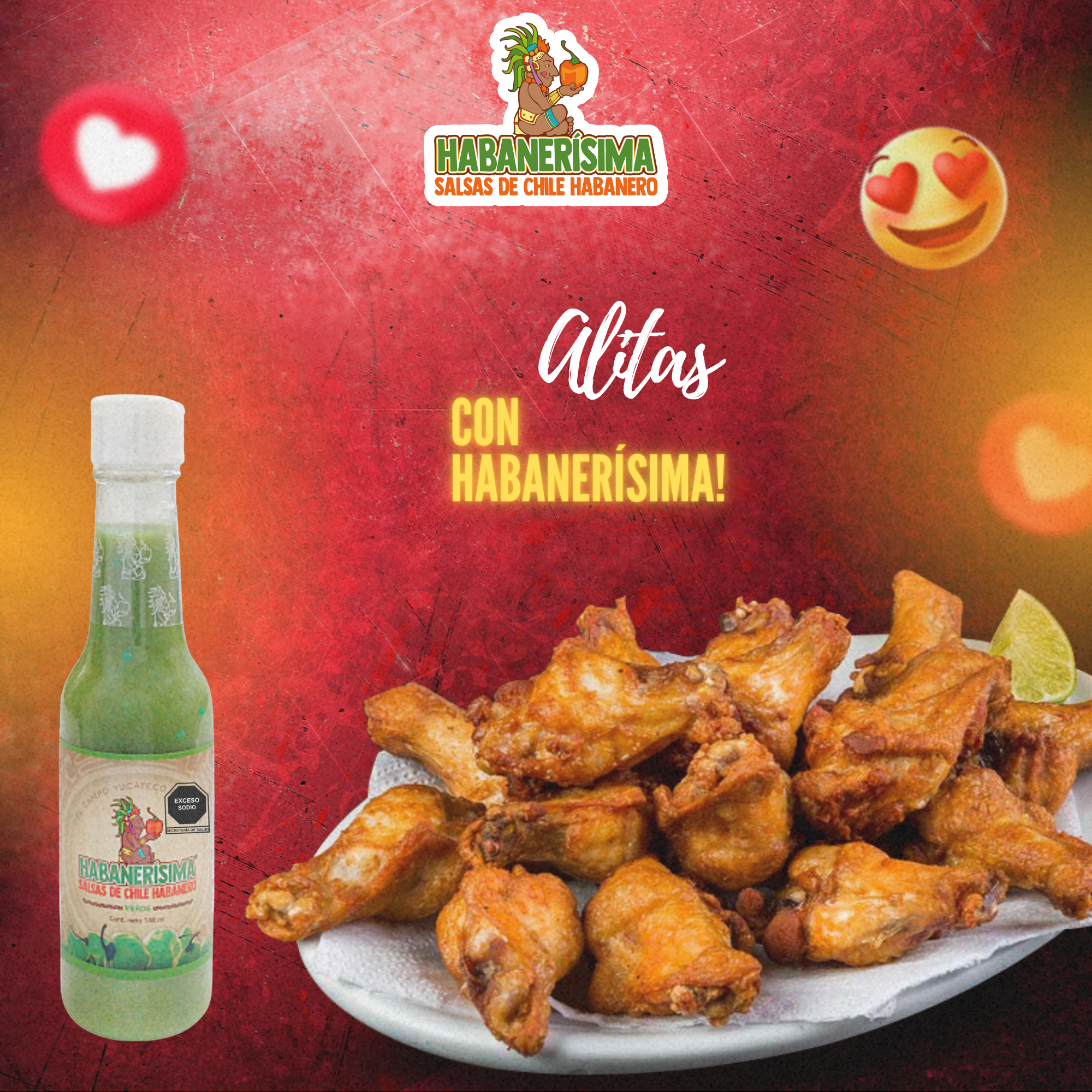 3 Pzas de Salsa De Chile Habanero Habanerísima Verde De 148 Ml