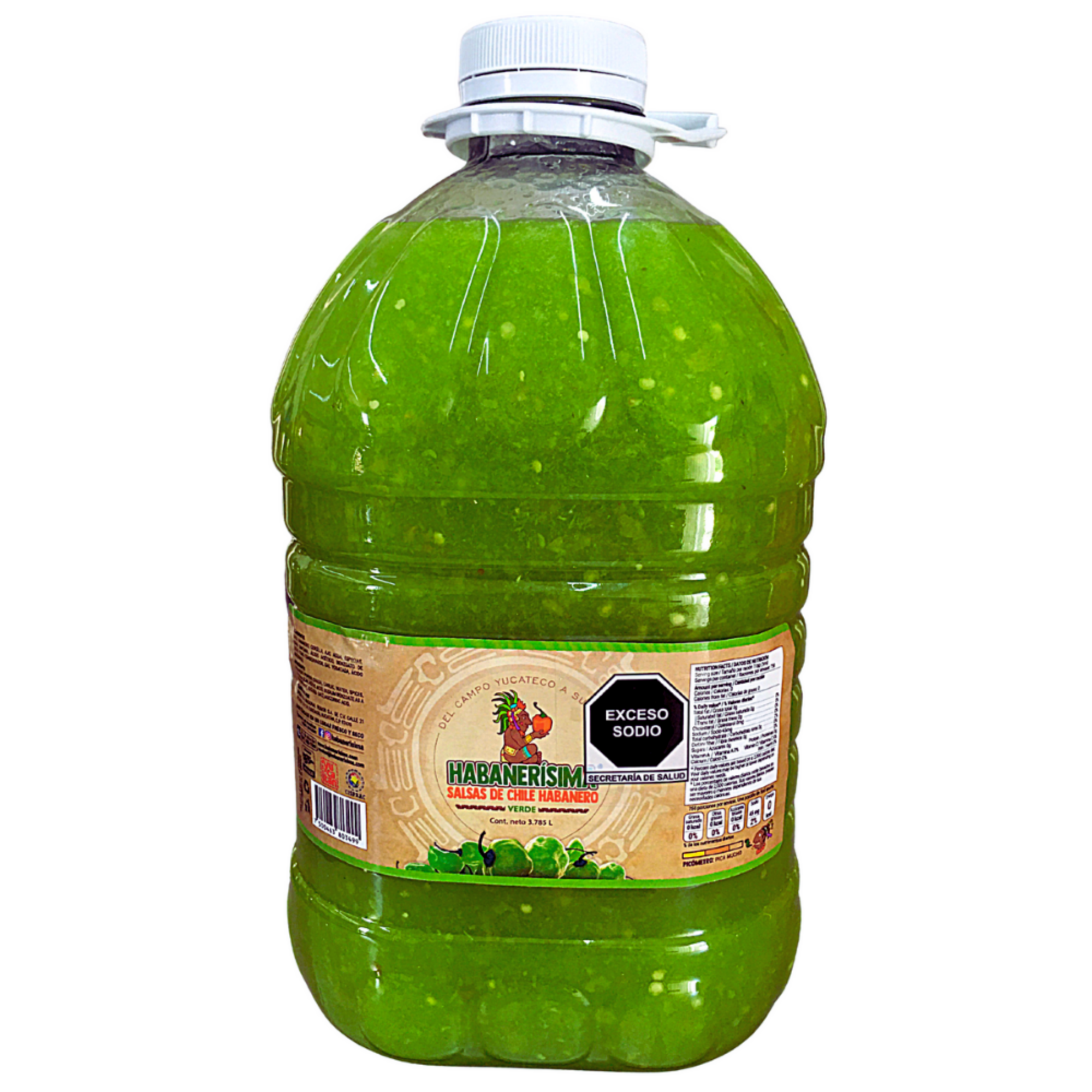 1 Pza de Salsa de Chile Habanero Verde Habanerísima de Galón