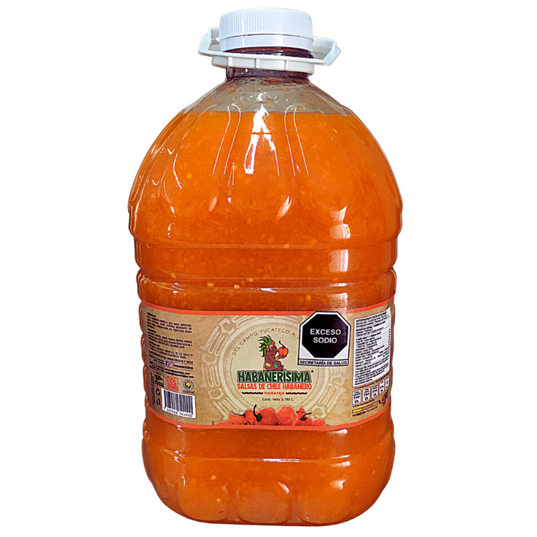 Salsa Naranja de Habanero Habanerisima Galon